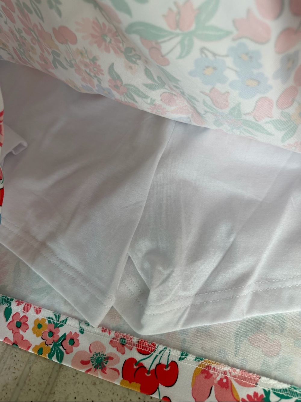 Croft & Barrow Cherry Print Floral Skort Skirt 16 XL - Picture 4 of 6